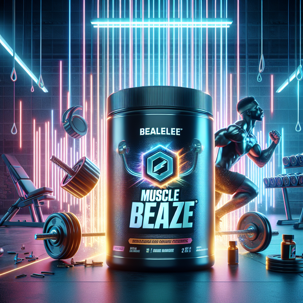 Muscleblaze Premium Muscle Recovery Supplement on display in Balaghat, showcasing its packaging and branding. - Image 1