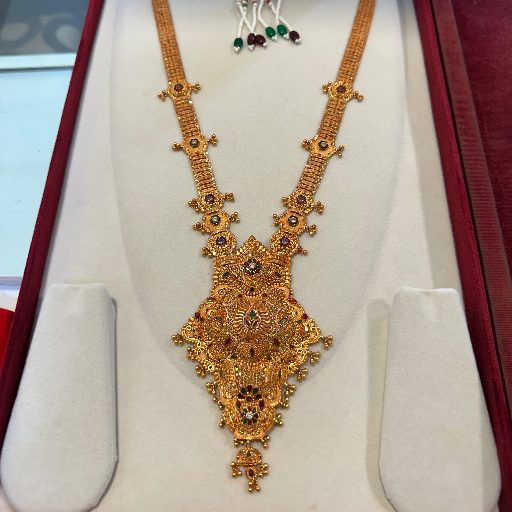 Elegant Long Set Gold Necklace