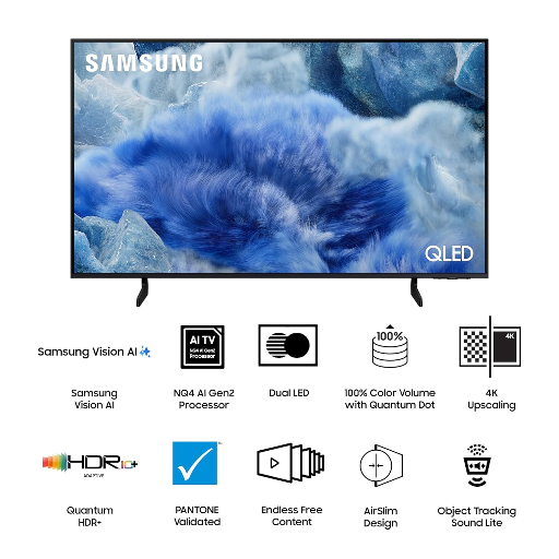 Samsung 138 cm 4K QLED Smart TV displayed at a store in Bengaluru - Image 1