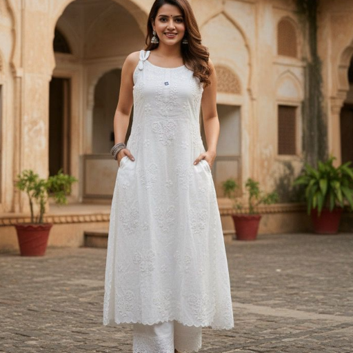 Stylish FINE QUALITY RAYON CUT WORK KURTI PLAZO SET in LUCKNOW featuring intricate cut work and comfortable rayon fabric, ava - Image 4