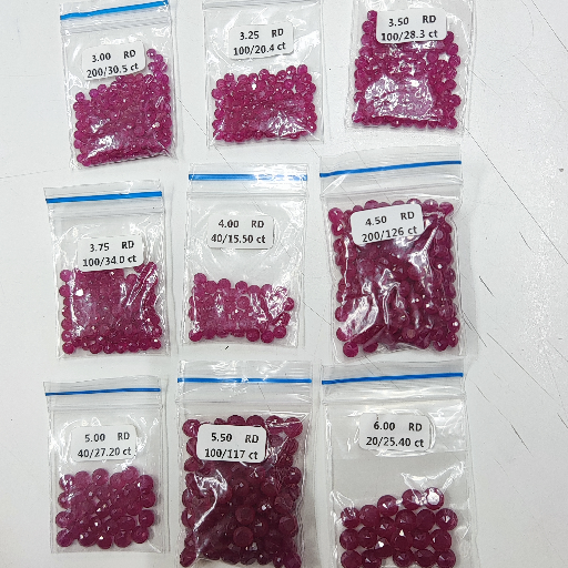 Affordable Synthetic Red Ruby Round Stones