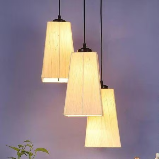 MDR TENT LIGHTS AGENCY - Memphis Off White Fabric Cluster Hanging Light Patna in PATNA