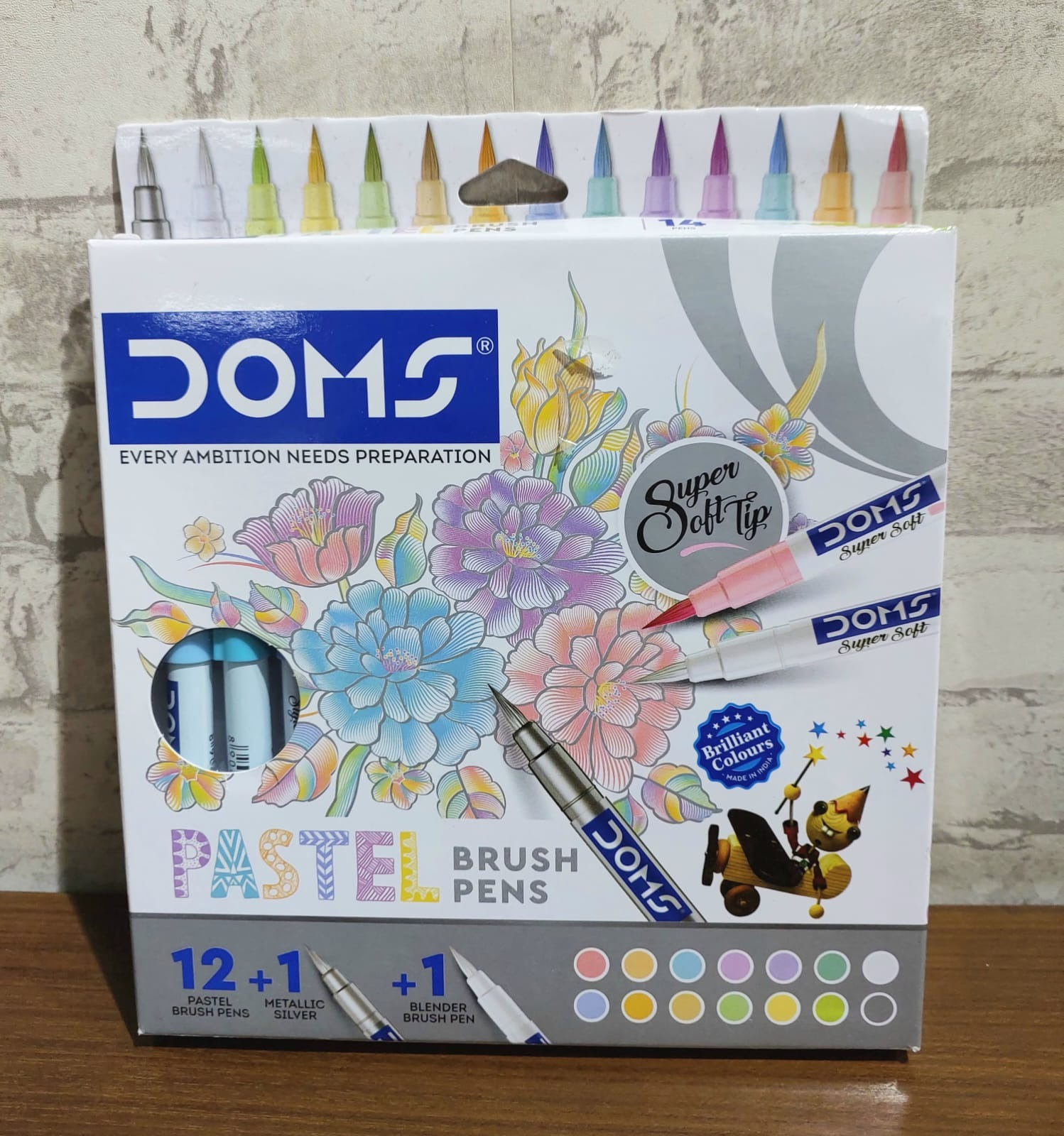 PRINCE RAJPUT - DOMS 14 Shades Brush Pen Box Pack Shahjahanpur in Shahjahanpur