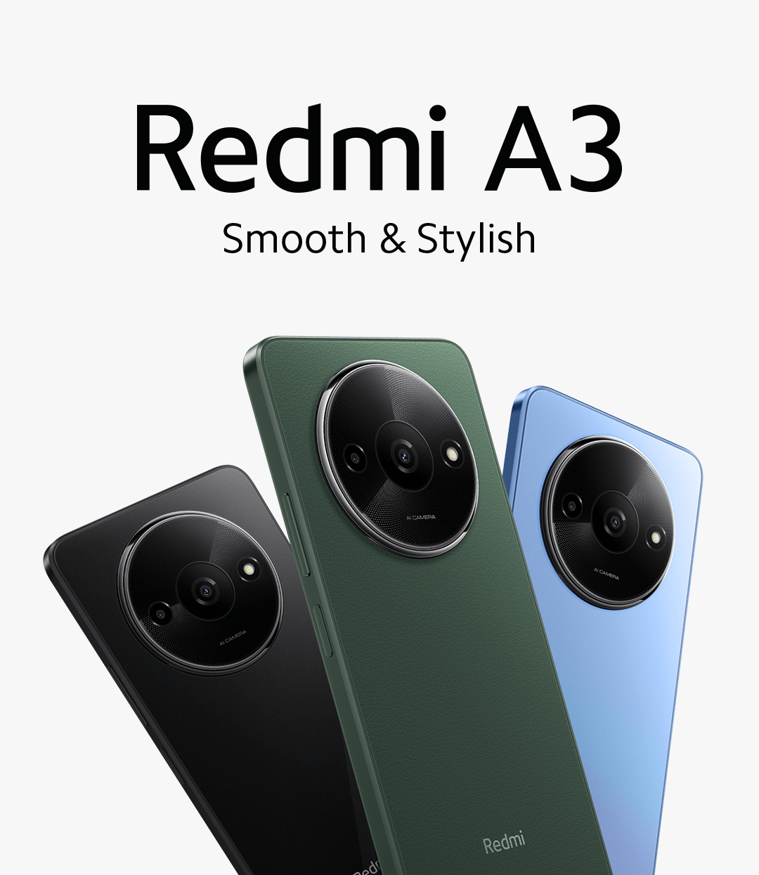 Redmi A3 4GB 128GB Smartphone displayed at VIRAJ ENTERPRISES in Aurangabad
