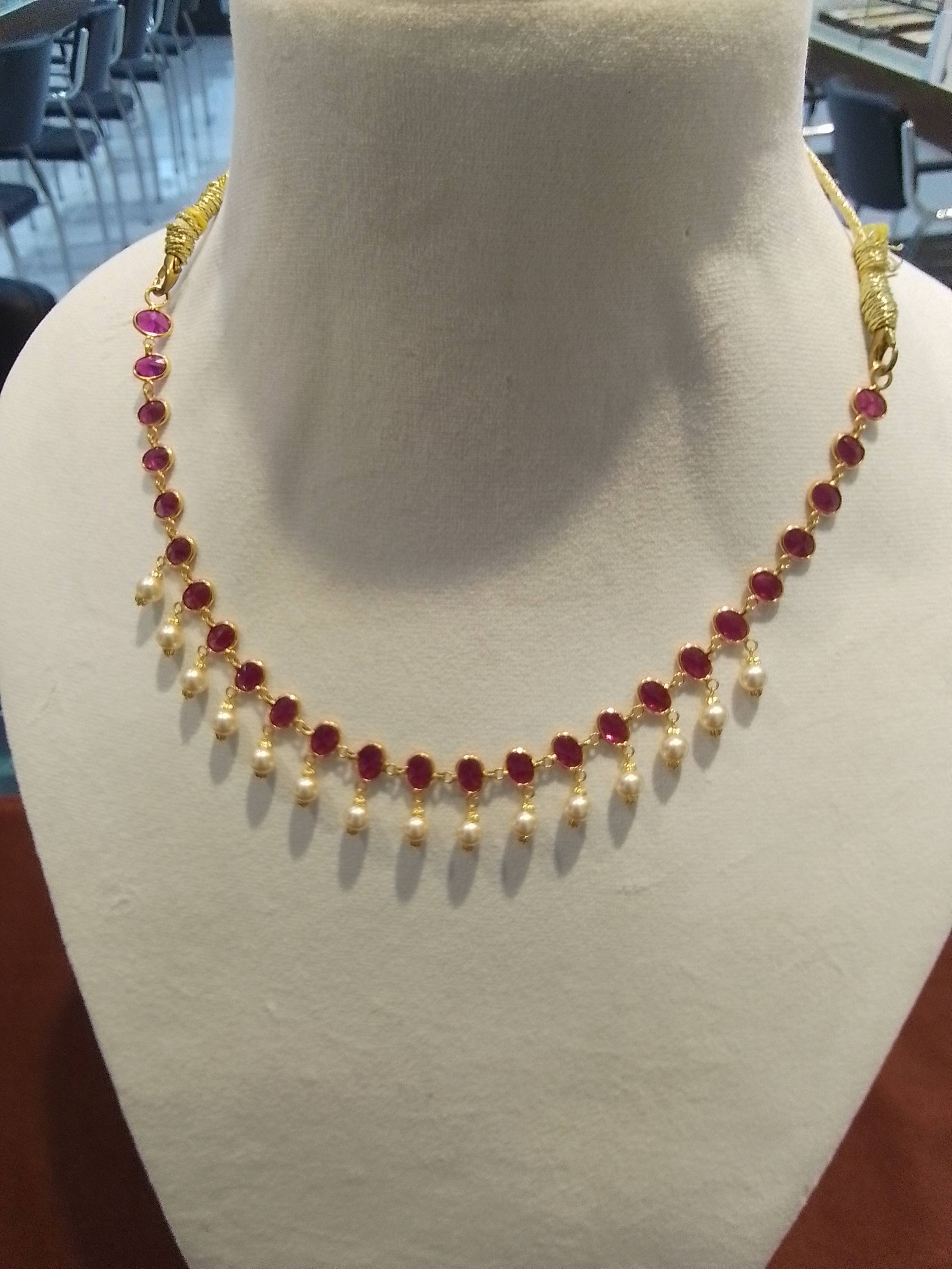 Jewelry/Ruby Gold Stone Necklace in Davanagere