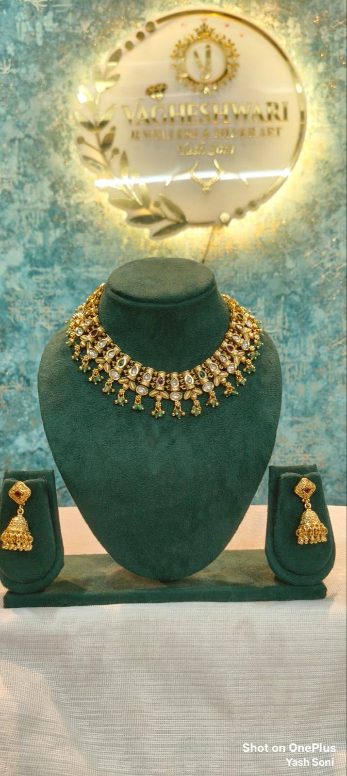 Vagheshwari Kundan Necklace Set in Banswara - YASH SONI