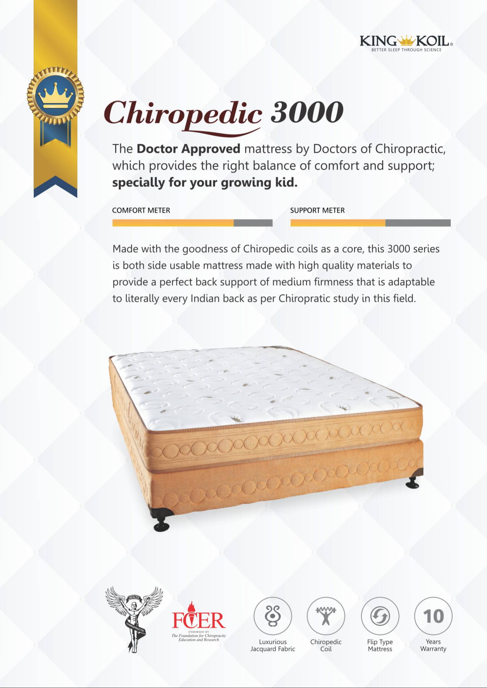 BENTEN VESTA - Chiropedic 3000 Mattress in Hyderabad in HYDERABAD