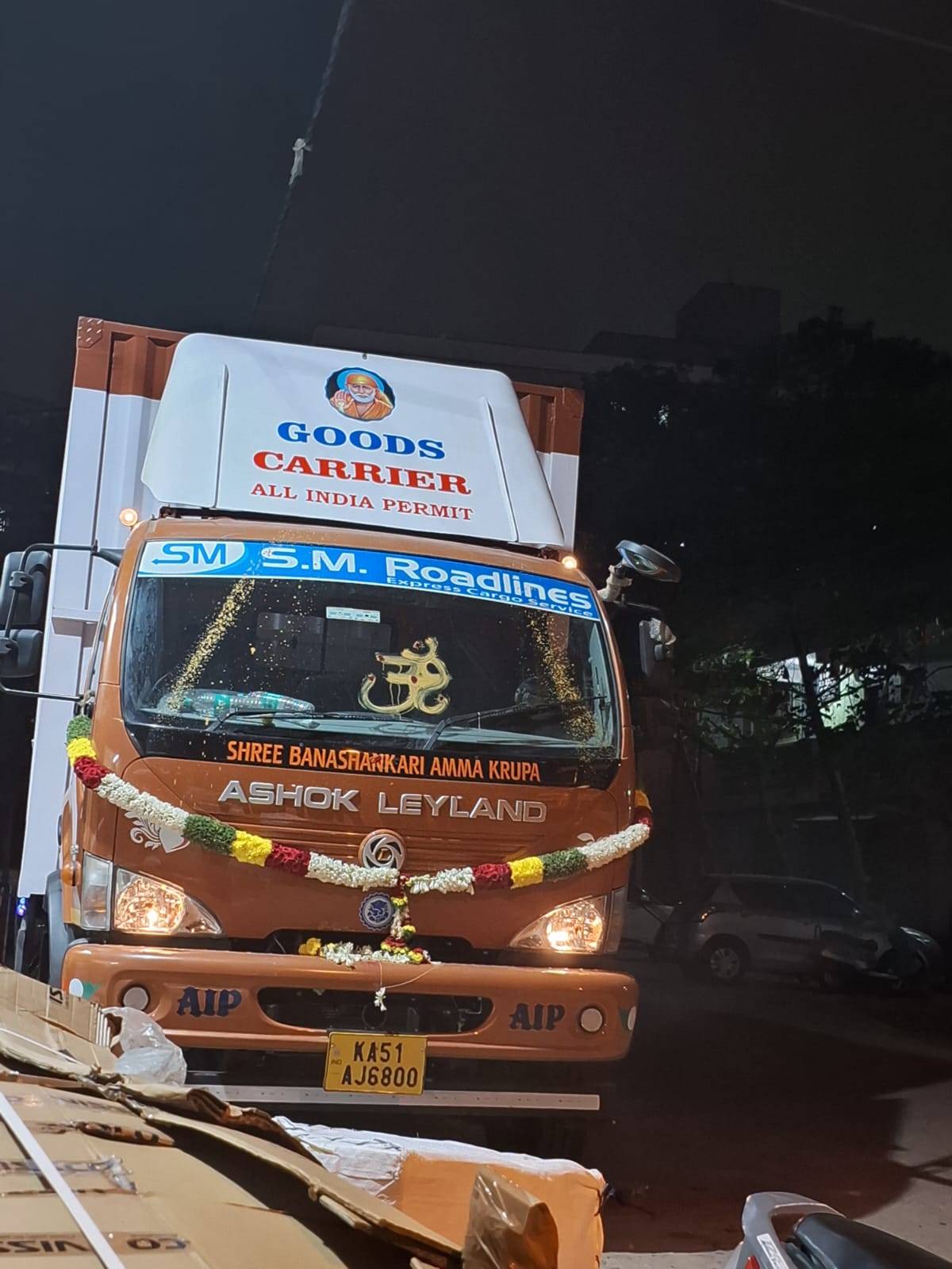 Ashok Leyland Goods Carrier Truck in Bangalore, featuring a robust design for efficient goods transportation.