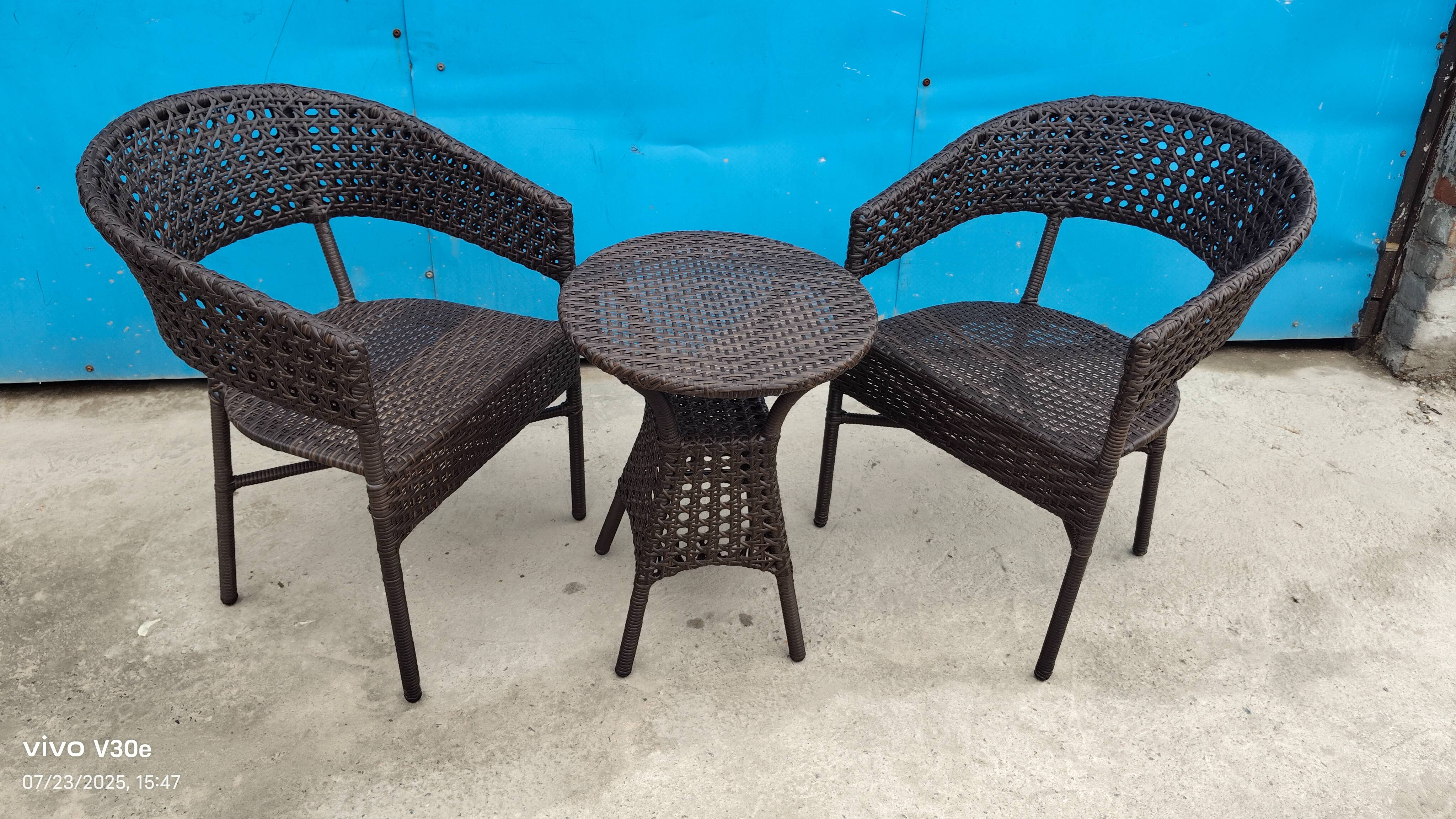 Outdoor Wicker Bistro Set - Stylish Patio Furniture