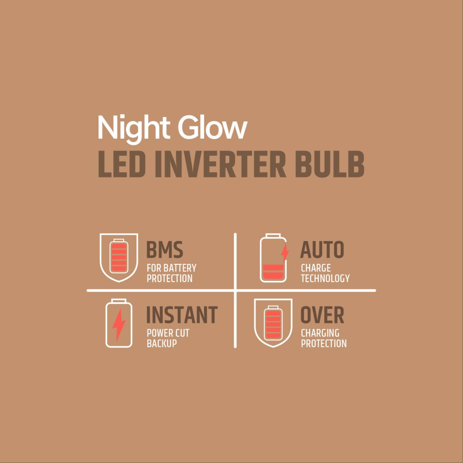 10w Emergency bulb designed for reliable illumination during outages, perfect for home use in Delhi - Image 3