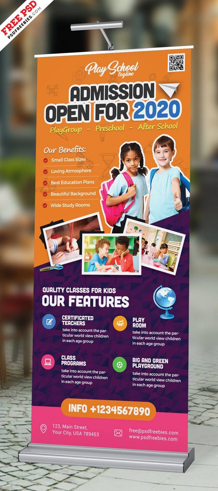 Black Back Standee designed for advertising, featuring a sleek, portable design perfect for events, provided by ADISHAKTI CRE