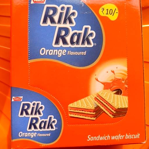 Crispy Parle G RikRak Waffer pack displayed against a light background, showcasing its delicious texture - RUDAULI