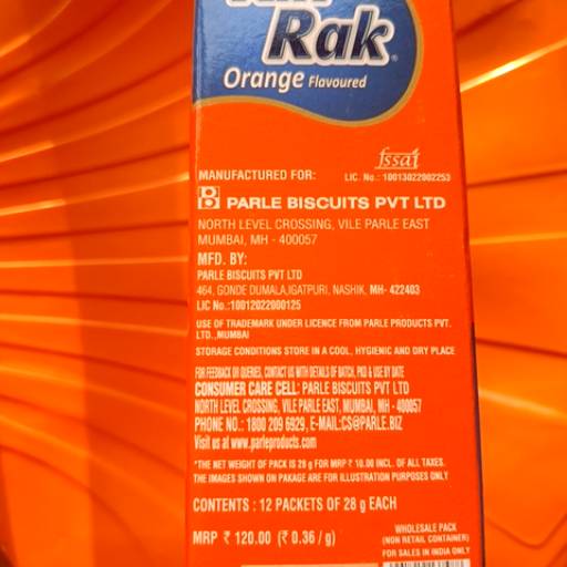 Crispy Parle G RikRak Waffer pack displayed against a light background, showcasing its delicious texture - RUDAULI - Image 1