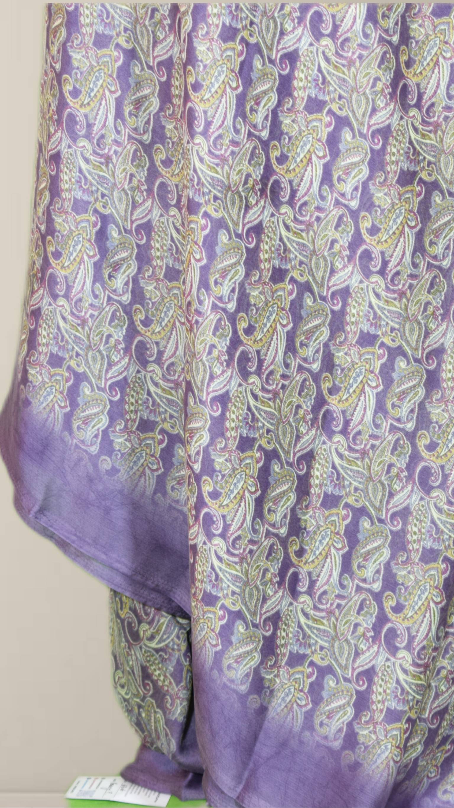 Chiffon Purple Paisley Printed Saree in GORAKHPURMP showcasing elegant paisley design in vibrant purple hues, perfect for spe - Image 2