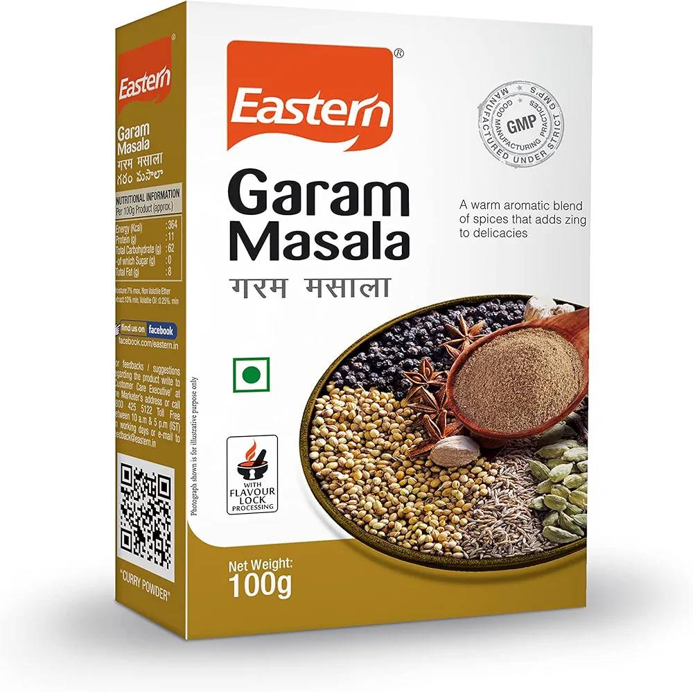 GARAM MASALA Spice Blend in a jar showcasing its rich brown color and aromatic spices, available at ALAM ALI in PATHSALA.