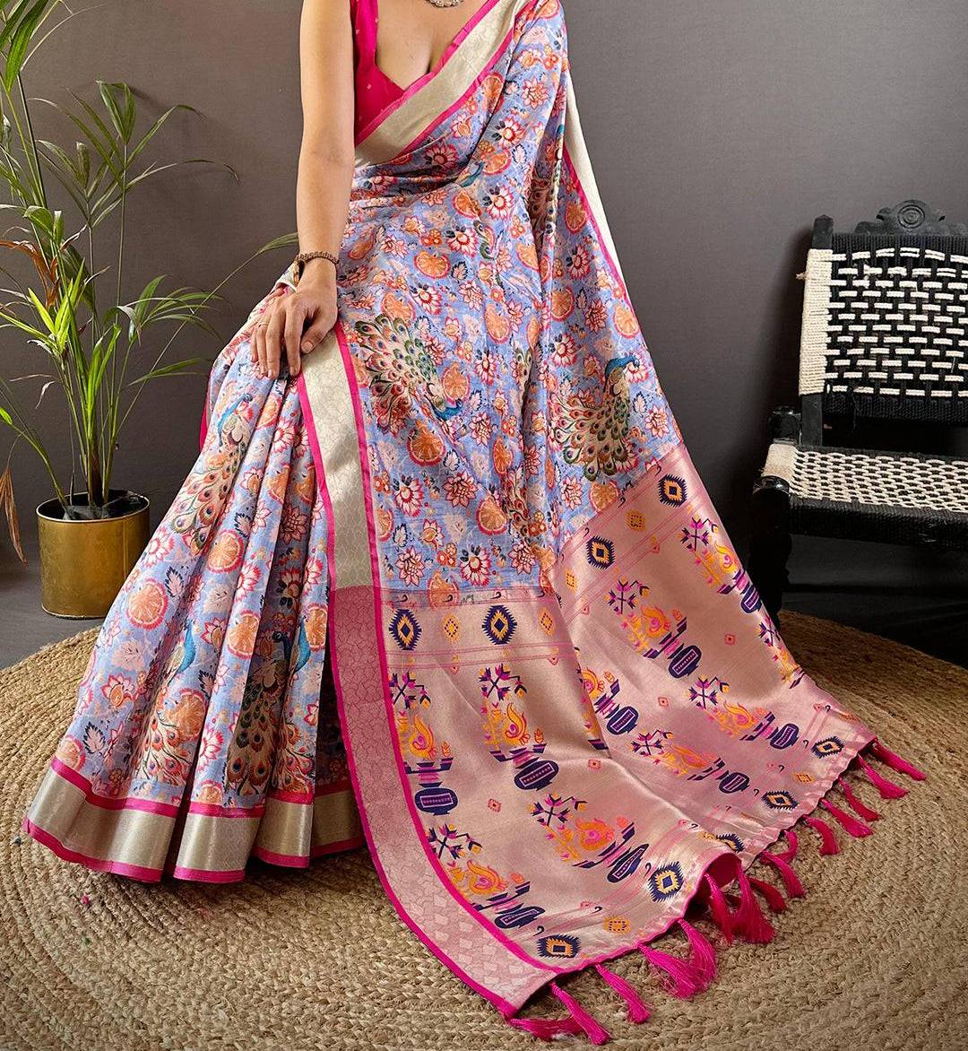 Vibrant Lavender Blossom Phulkari showcasing intricate embroidery, available at Sonu Phulkari House Patiala, perfect for fest