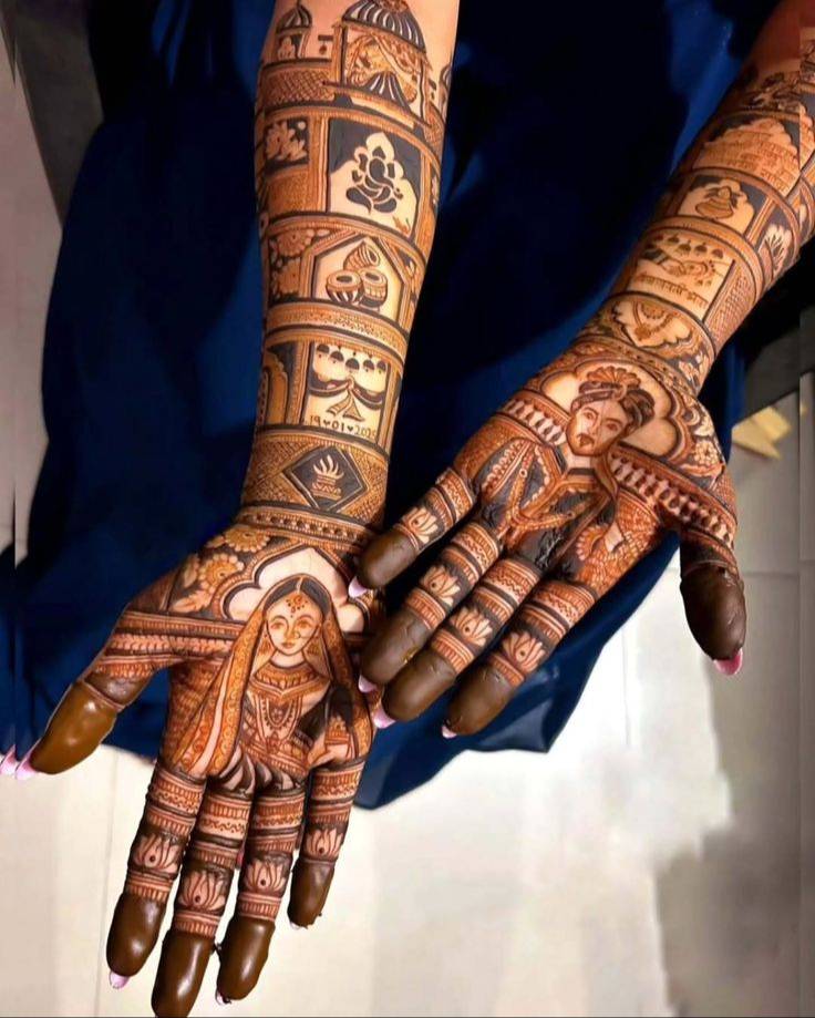 Art and Mehndi product featuring intricate henna designs and artistic patterns, available from DISHA DHARMENDRA SONI in Mumba
