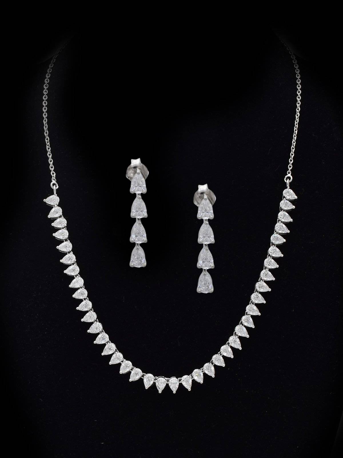 Crystal Jewelry Set - Elegant Necklace & Earrings