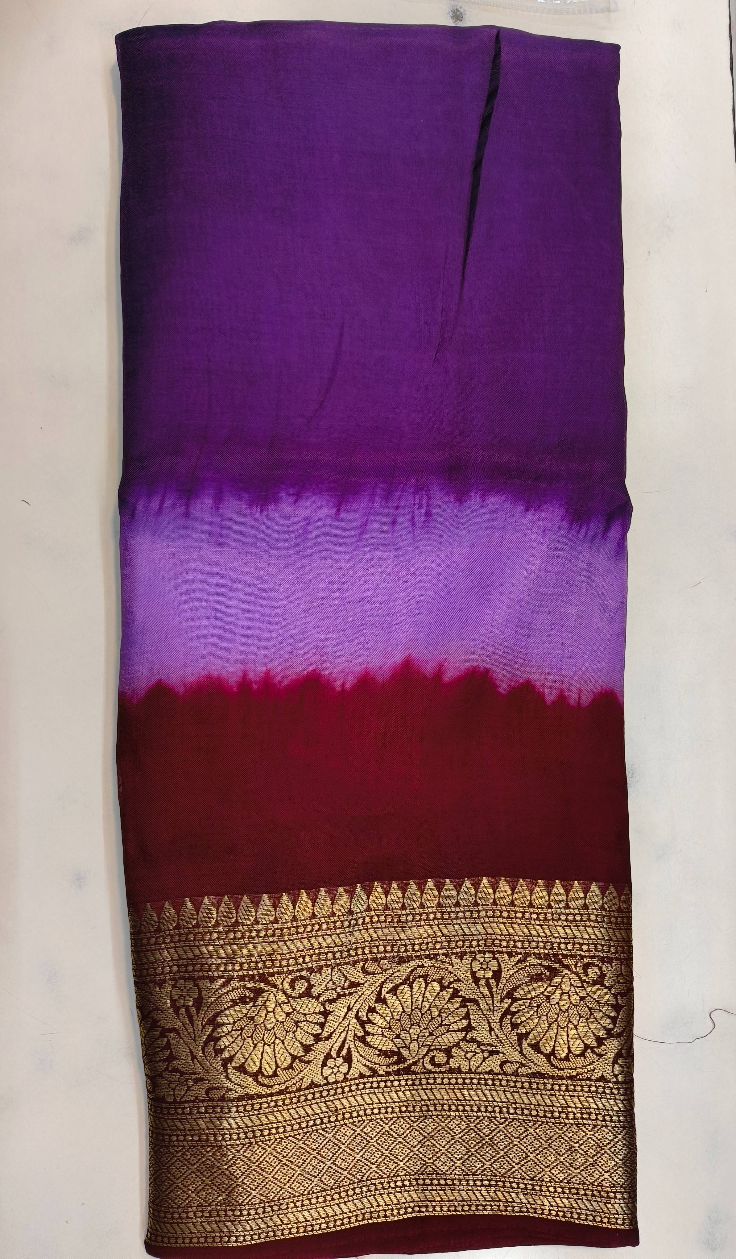 Luxurious Bandage Bandini Saree in Mumbai with Kanjivaram border, showcasing rich colors and intricate design details, perfec - Image 4