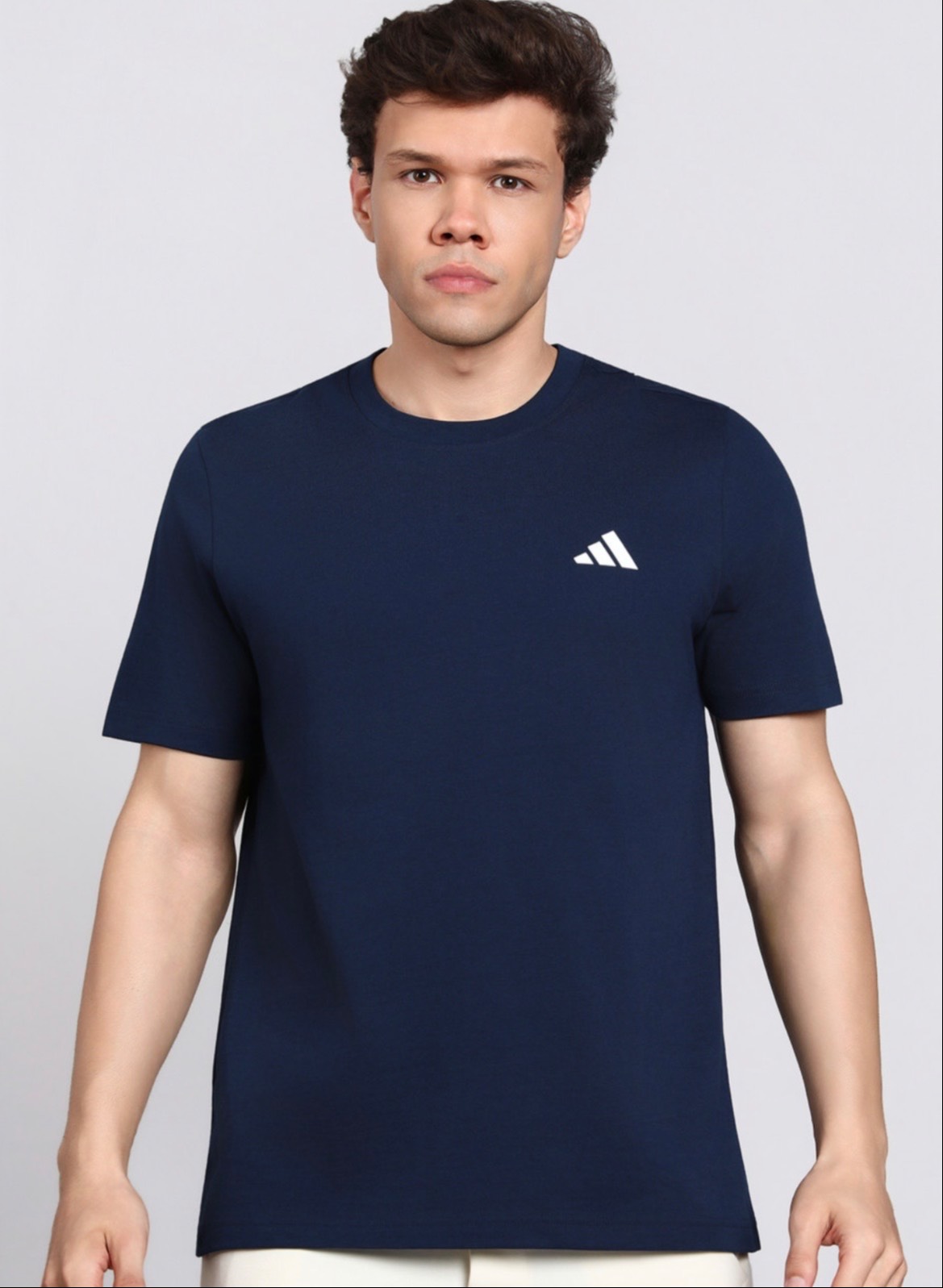 Navy blue crew neck t-shirt from P BORTHAKUR STORE in Sibsagar — casual style for everyday wear, perfect fit and comfortable 