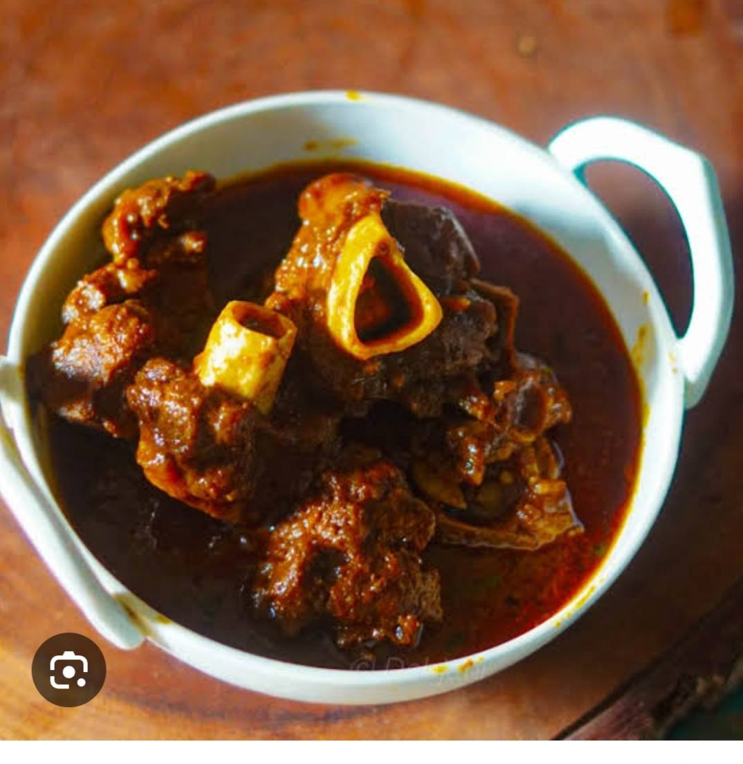 Delicious Mutton Curry served hot, featuring tender mutton pieces in a rich, spicy gravy, enjoyed at VAIBHAV KUMAR in Gorakhp