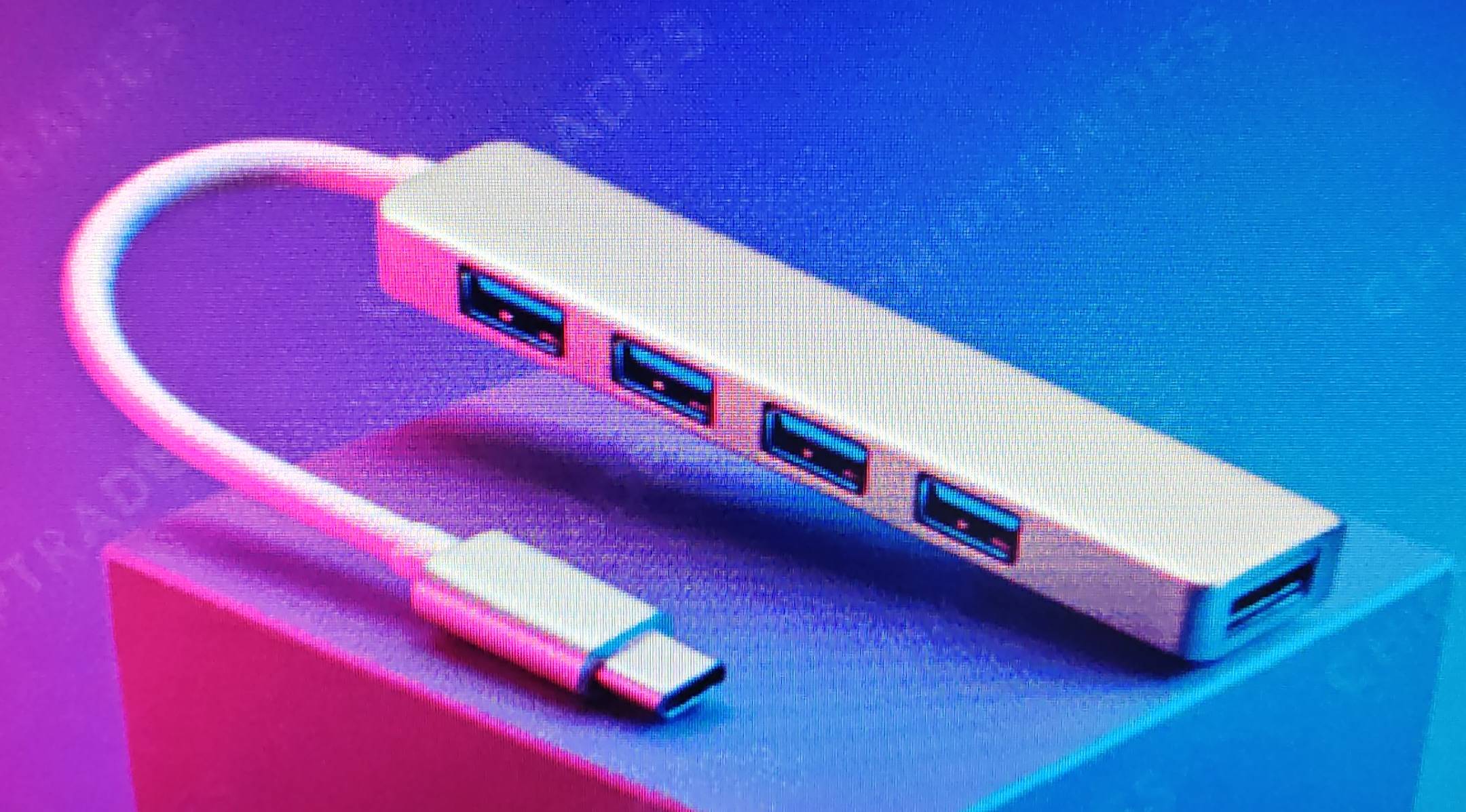 4-Port USB Hub with Type-C connector showing multiple ports for device connectivity in Jamnagar
