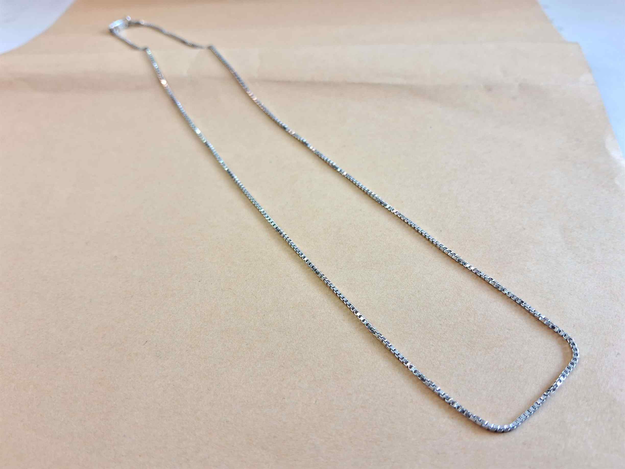 925 Silver White Plain Chain Necklace Ahmedabad