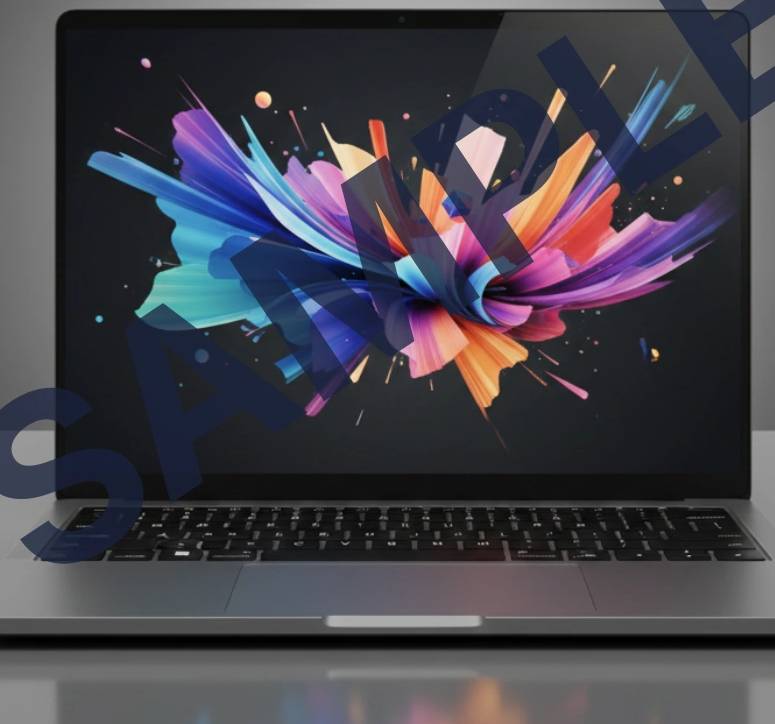 Vibrant display laptop showcasing its high-resolution screen and sleek design, available at THAKUR DASS in Panchkula.