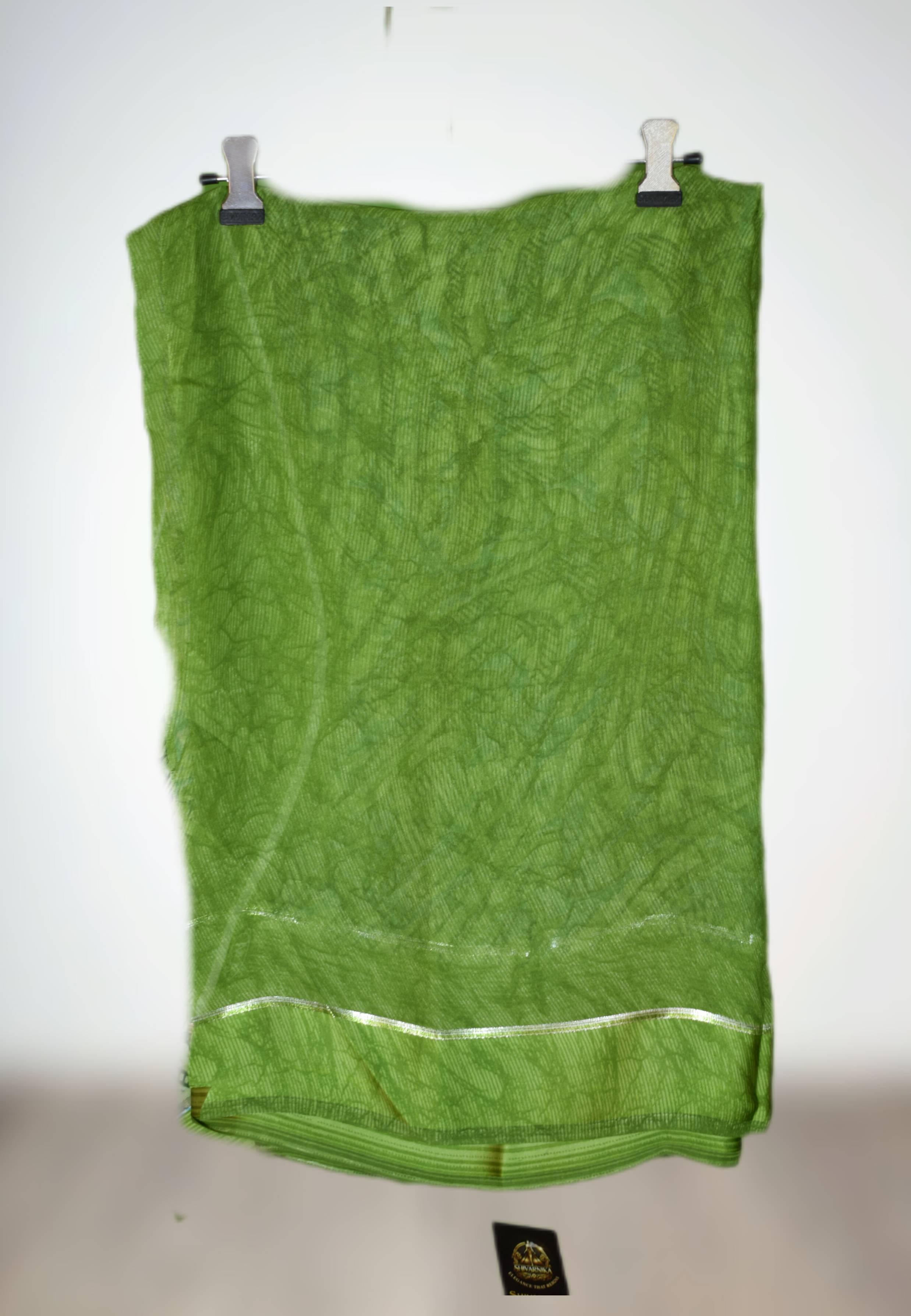 Elegant floral printed satin patta border saree with rich colors and fine detailing, available at SHEETESH SONI in GORAKHPURM - Image 4