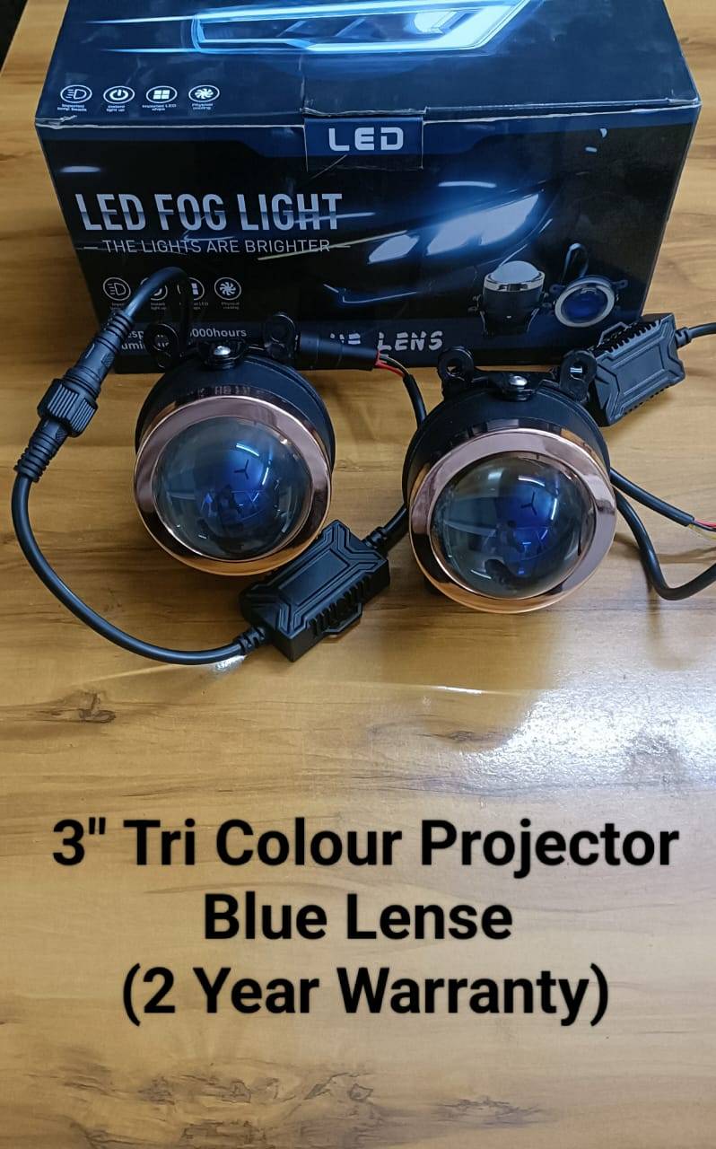 CAR POINT - LED Fog Light 3" Tri Colour Projector in Patna in PATNA