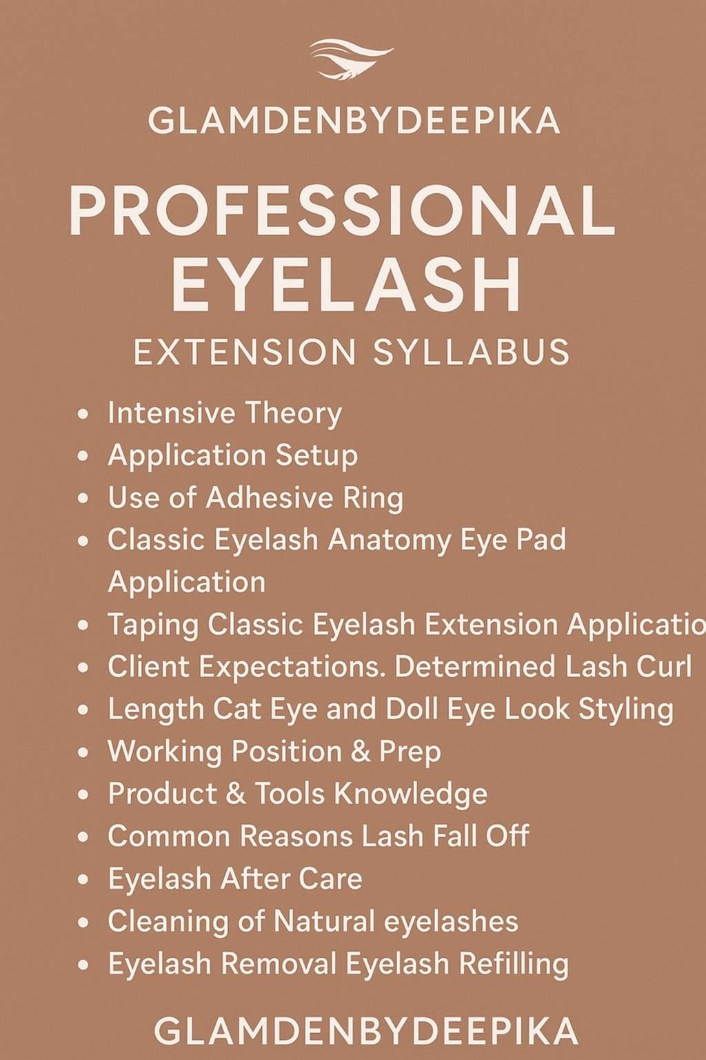 Luxurious eye lashes extension service at GLAMDEN in KANPUR showcasing full, voluminous lashes applied expertly.