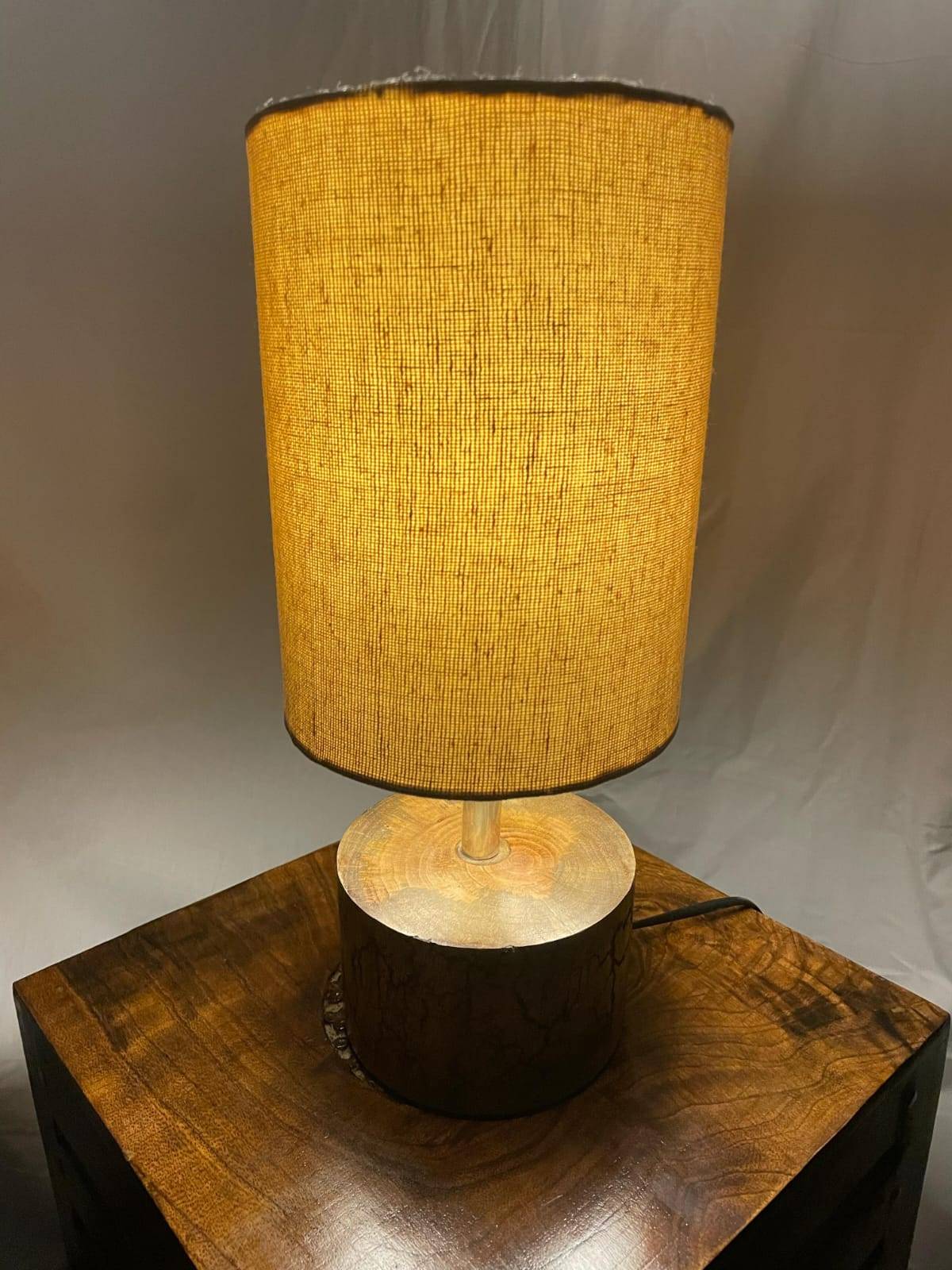 NOBEL HANDICRAFTS - Rustic Wooden Table Lamp in Bijnor in Bijnor