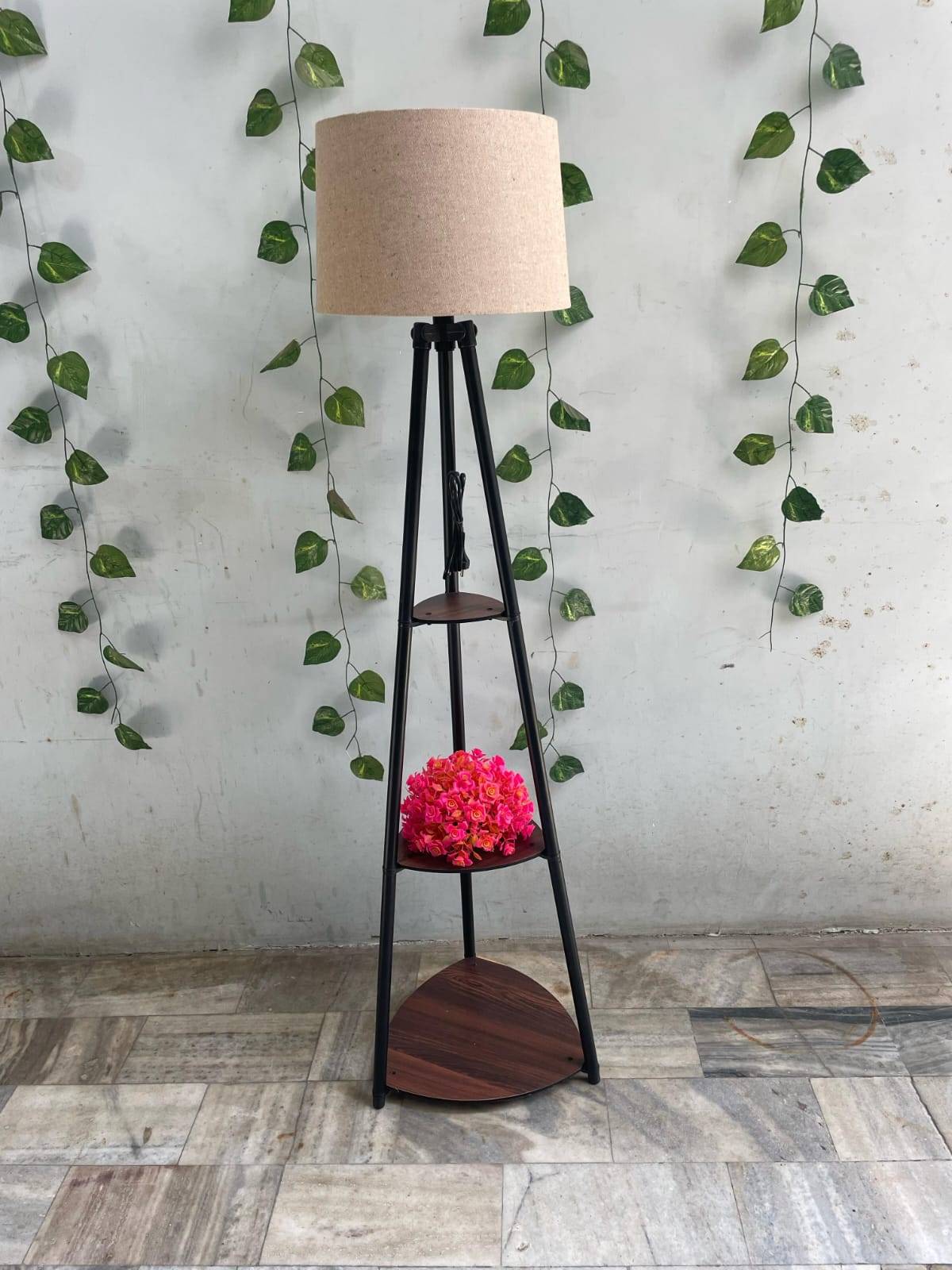 NOBEL HANDICRAFTS - Floor Lamp Tripod in Nagina - Elegant Storage Solution in Bijnor