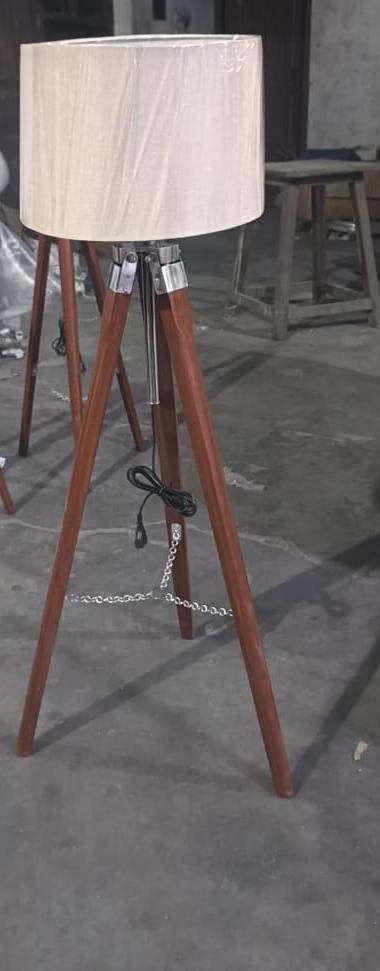 NOBEL HANDICRAFTS - Floor Lamp Tripod Wooden in Bijnor in Bijnor