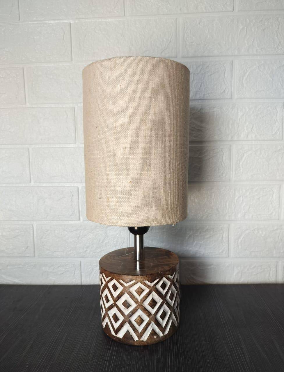 NOBEL HANDICRAFTS - Wooden Table Lamp in Nagina - Bijnor in Bijnor