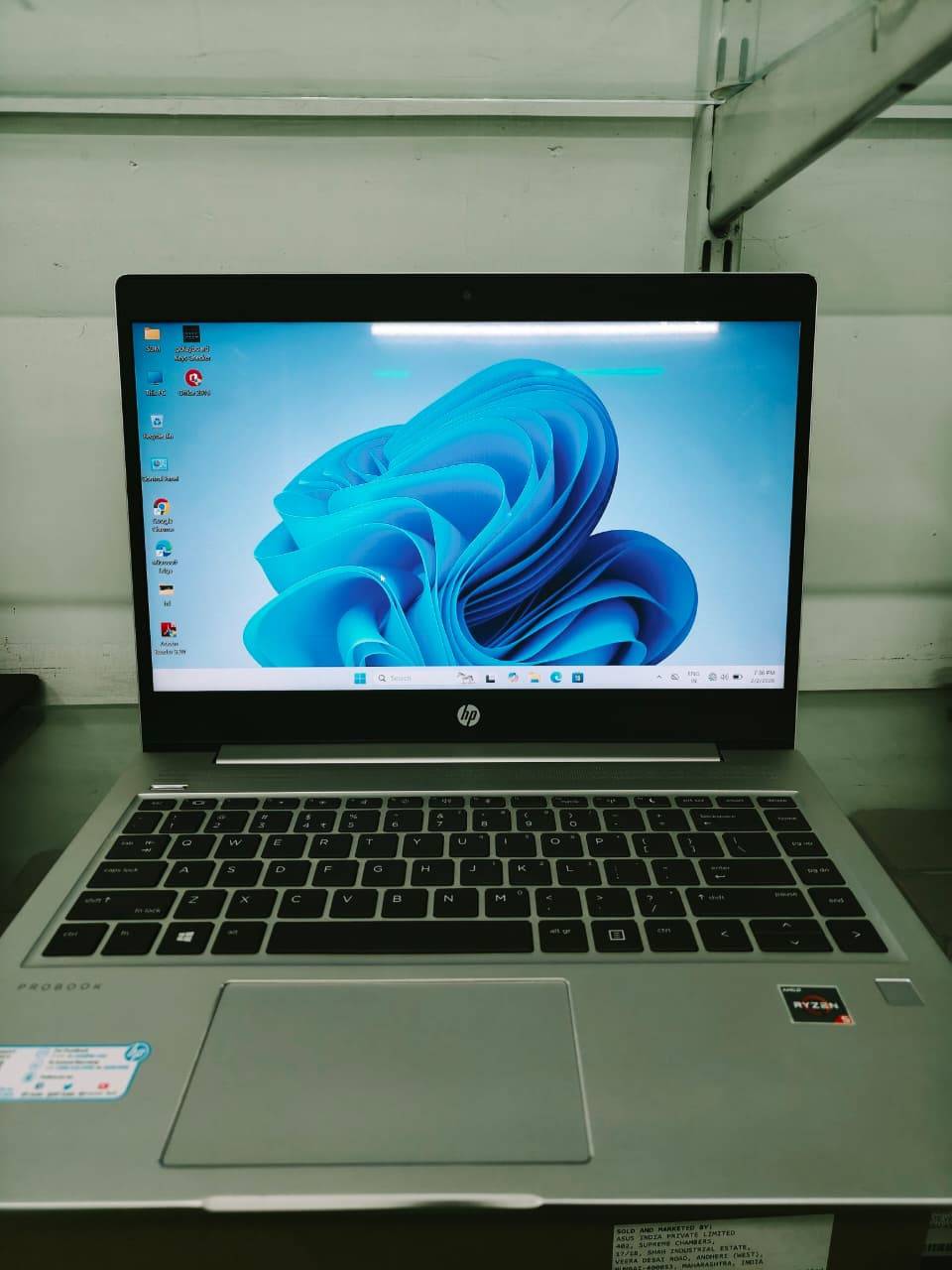 HP ProBook Ryzen 5 3500U Laptop on display at UMA ENTERPRISE Agartala - Image 1