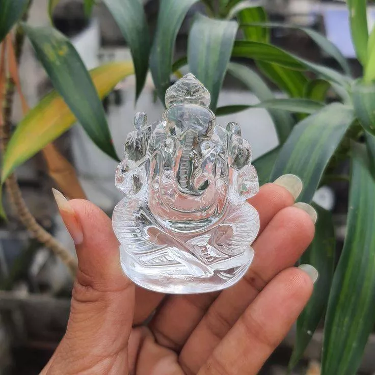 HEALING GEMS - Clear Quartz Crystal Ganesh Idol in Surat in Surat