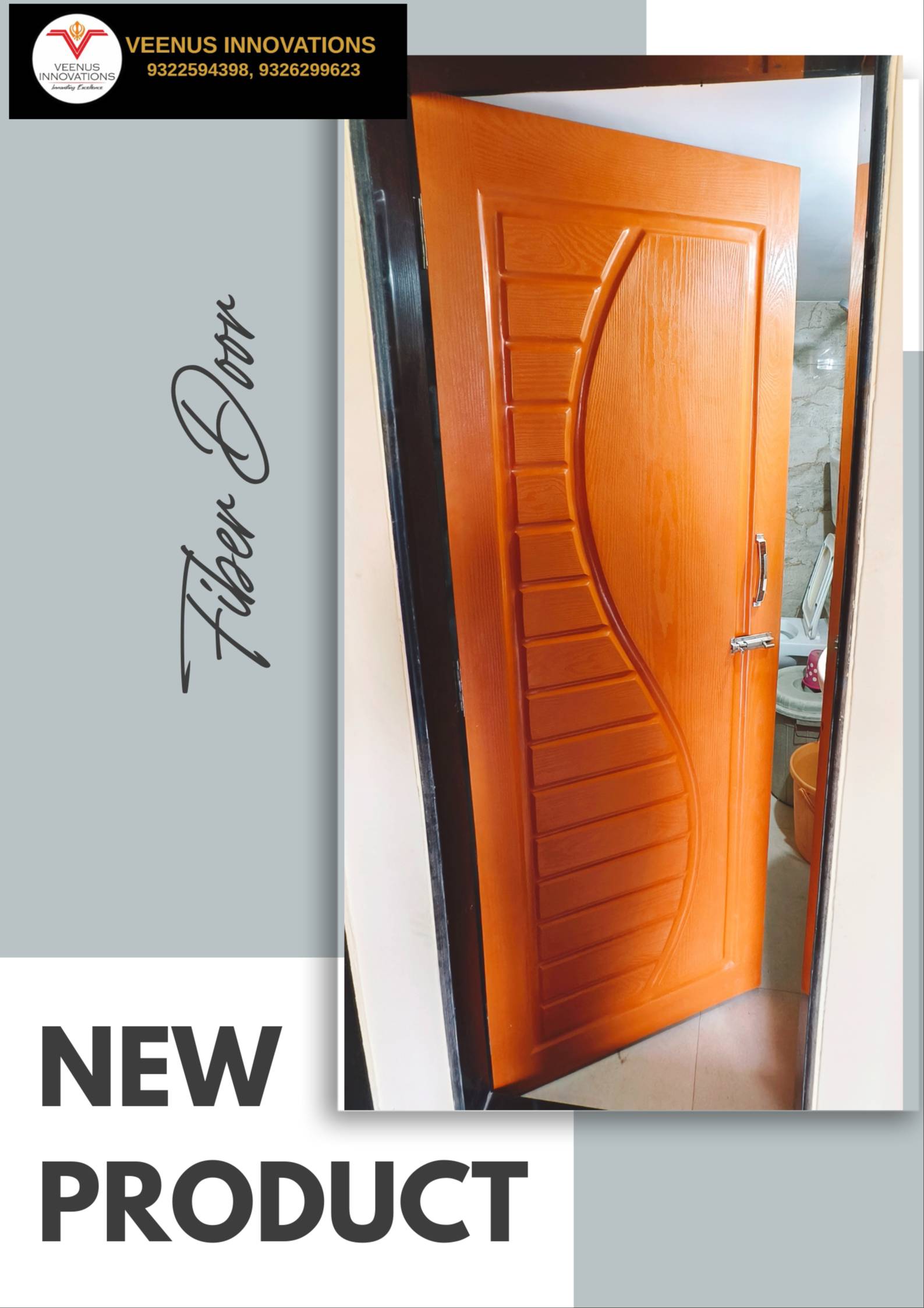 Stylish Fiber Door featuring a modern design and robust security features, perfect for homes in Thane.