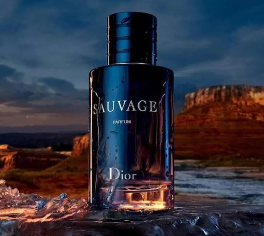 Dior Sauvage Parfum bottle showcasing a sophisticated design with dark tones, available at ROYAL OUD PERFUMES STORE in Kapurt