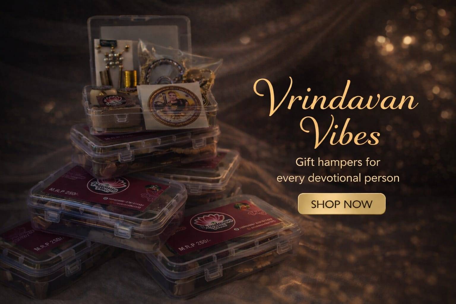 Vrindavan Vibes Spiritual Gift Box containing prayer essentials and aromatic treats — Mathura - Image 3