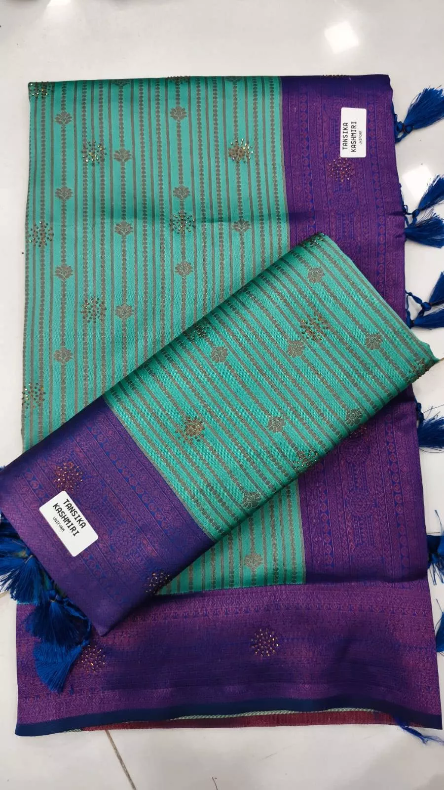 Elegant Prinsika Kashmiri Silk Saree in Dharmapuri featuring intricate patterns and luxurious silk fabric