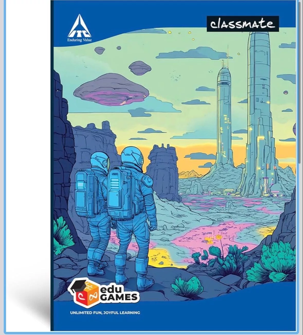 Classmate EduGames Notebook featuring a vibrant space-themed cover, designed for interactive learning, available in Jalandhar