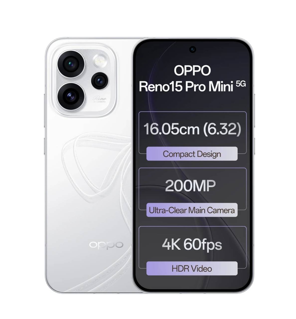 OPPO RENO 15PRO MINI 5G smartphone with 12GB RAM and 512GB storage, showcasing its sleek design and vibrant display in Baraba - Image 1