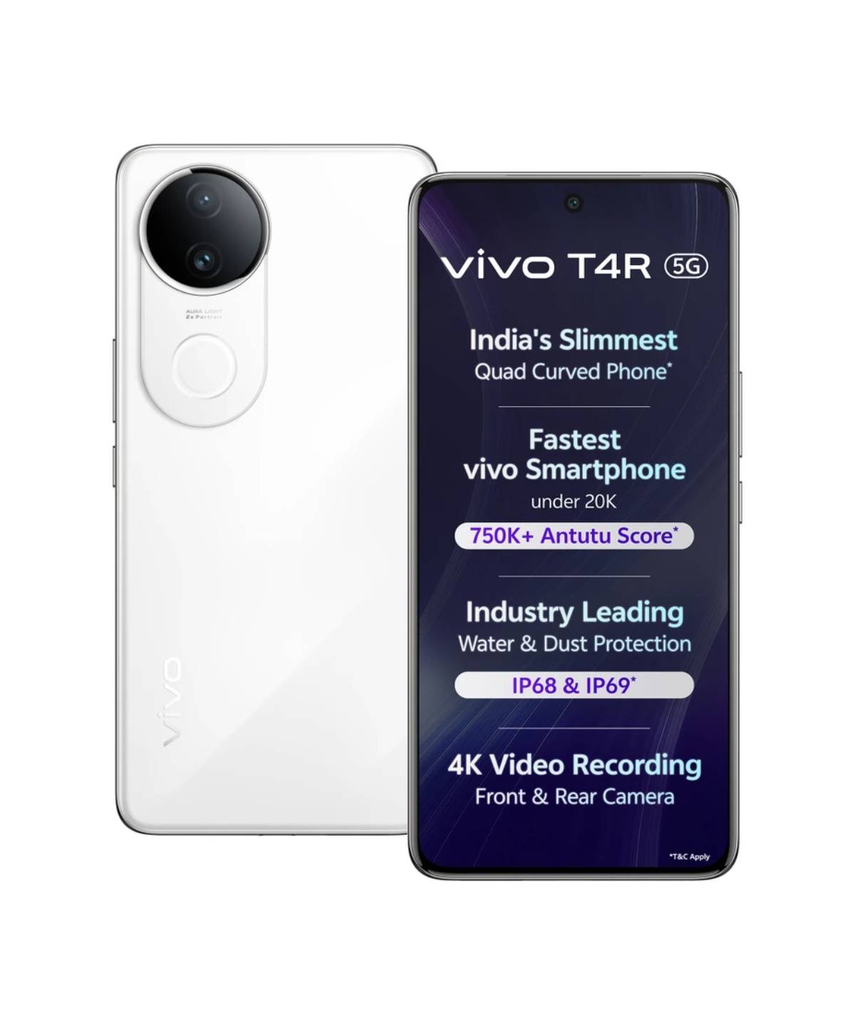 VIVO T4R 5G smartphone with 8 GB RAM and 256 GB storage showcased in Barabanki, featuring a sleek design and vibrant display.