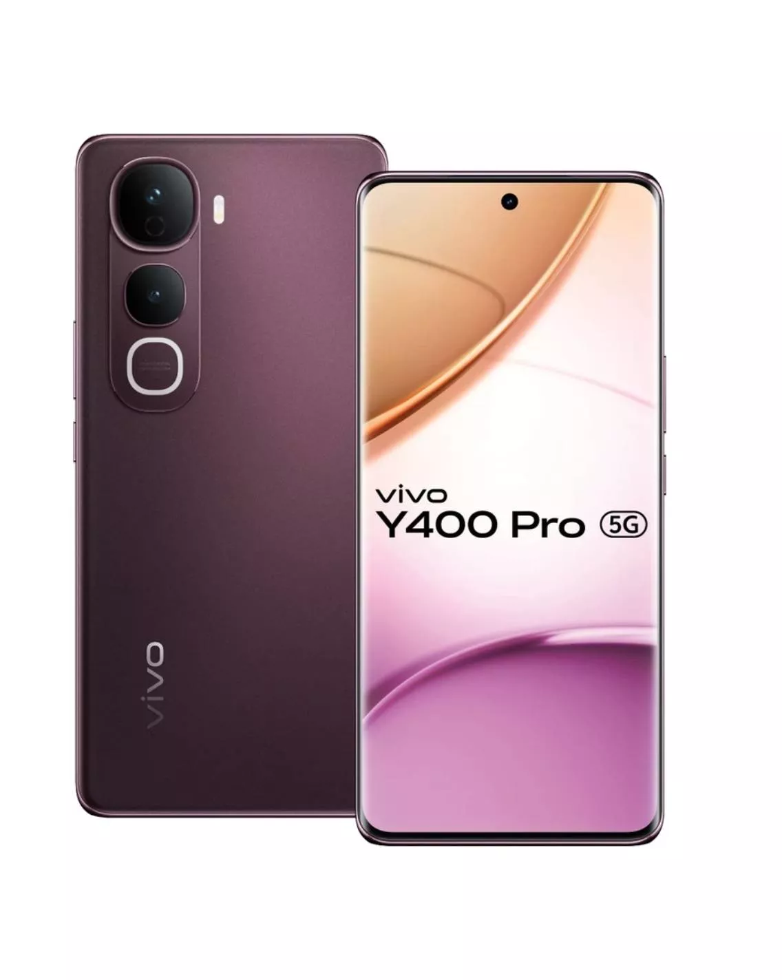 VIVO Y400 PRO 5G smartphone showcasing a sleek design, featuring 8 GB RAM and 256 GB storage, perfect for fast connectivity i