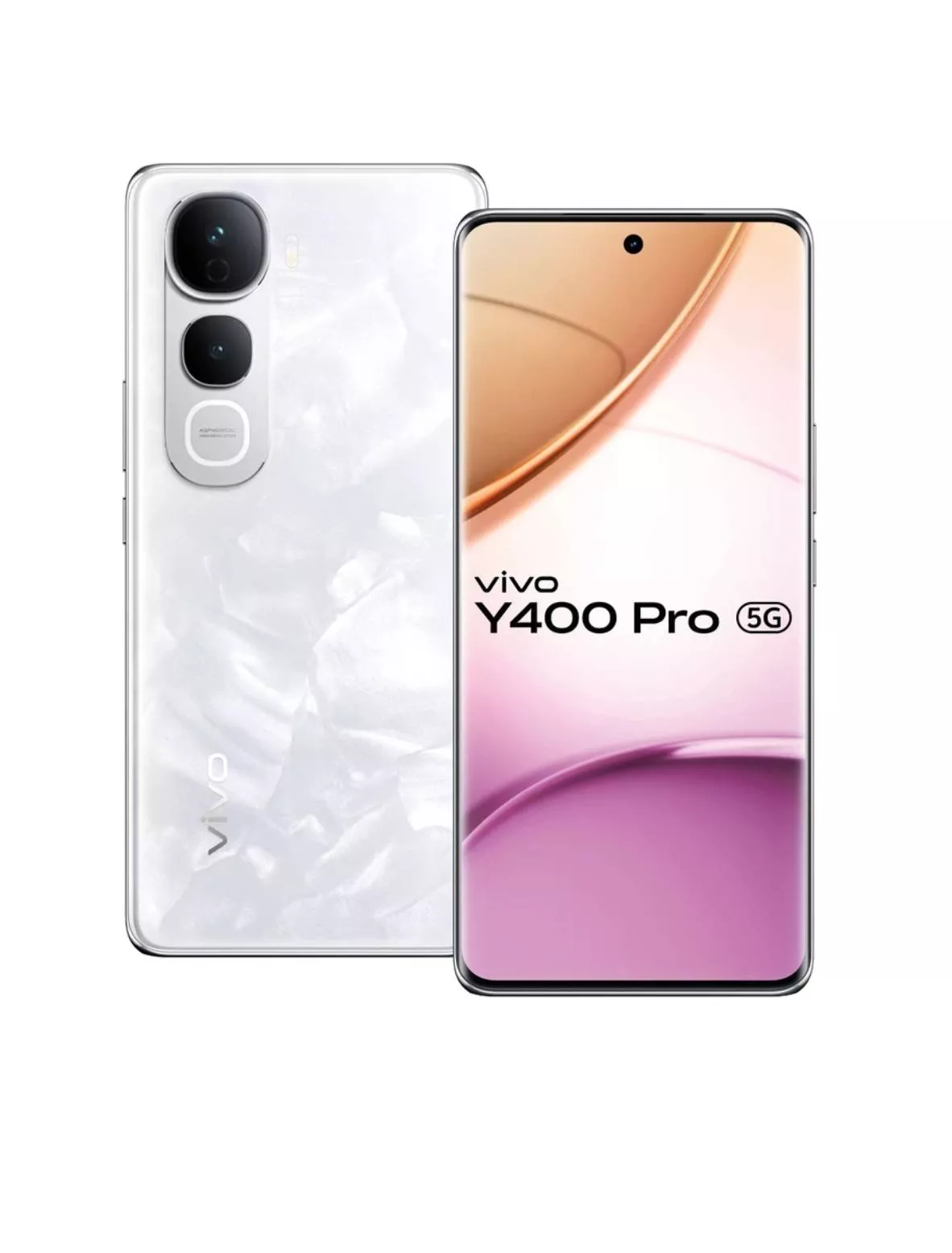 VIVO Y400 PRO 5G smartphone showcasing a sleek design, featuring 8 GB RAM and 256 GB storage, perfect for fast connectivity i - Image 1