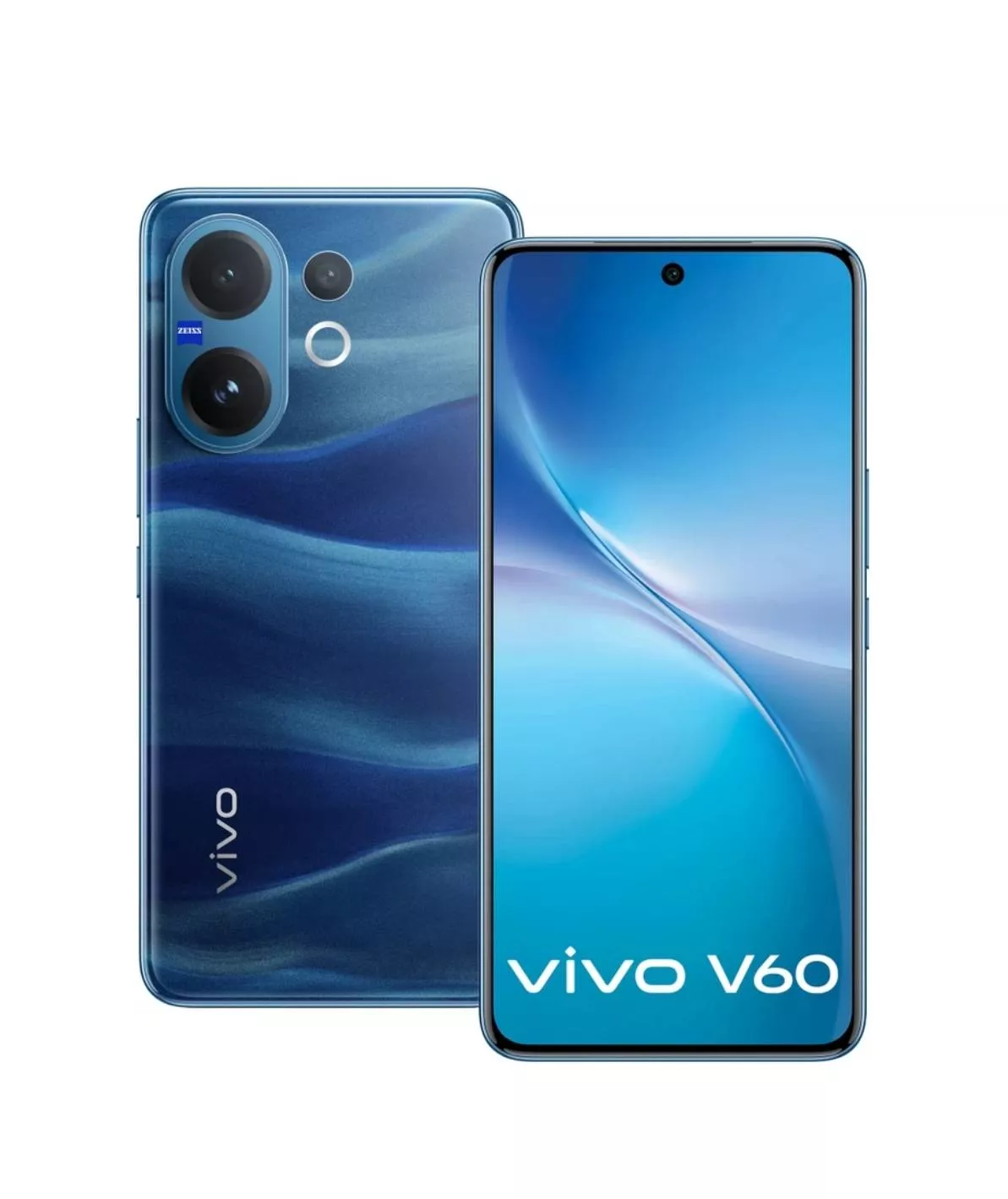 VIVO V60 5G smartphone showcasing its sleek design and large screen, featuring 12GB RAM and 256GB storage in BARABANKI. - Image 2