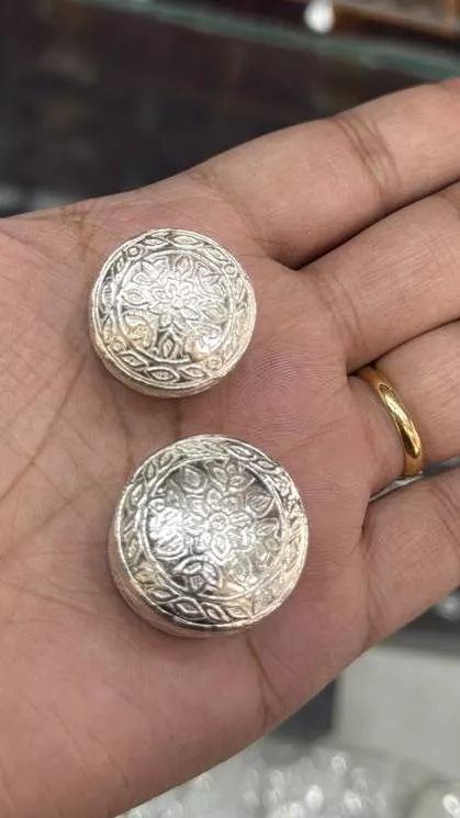 SIMMI - Antique Silver Round Buttons in Hoshiarpur in Hoshiarpur