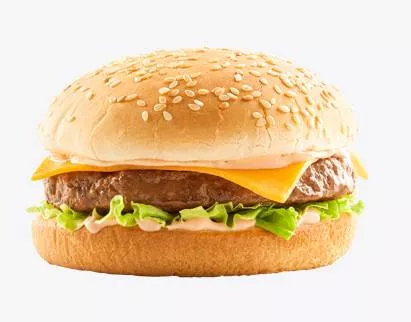 Delicious Burger/Classic Cheeseburger in Jassur featuring a juicy beef patty, lettuce, cheese, and special sauce in a sesame 