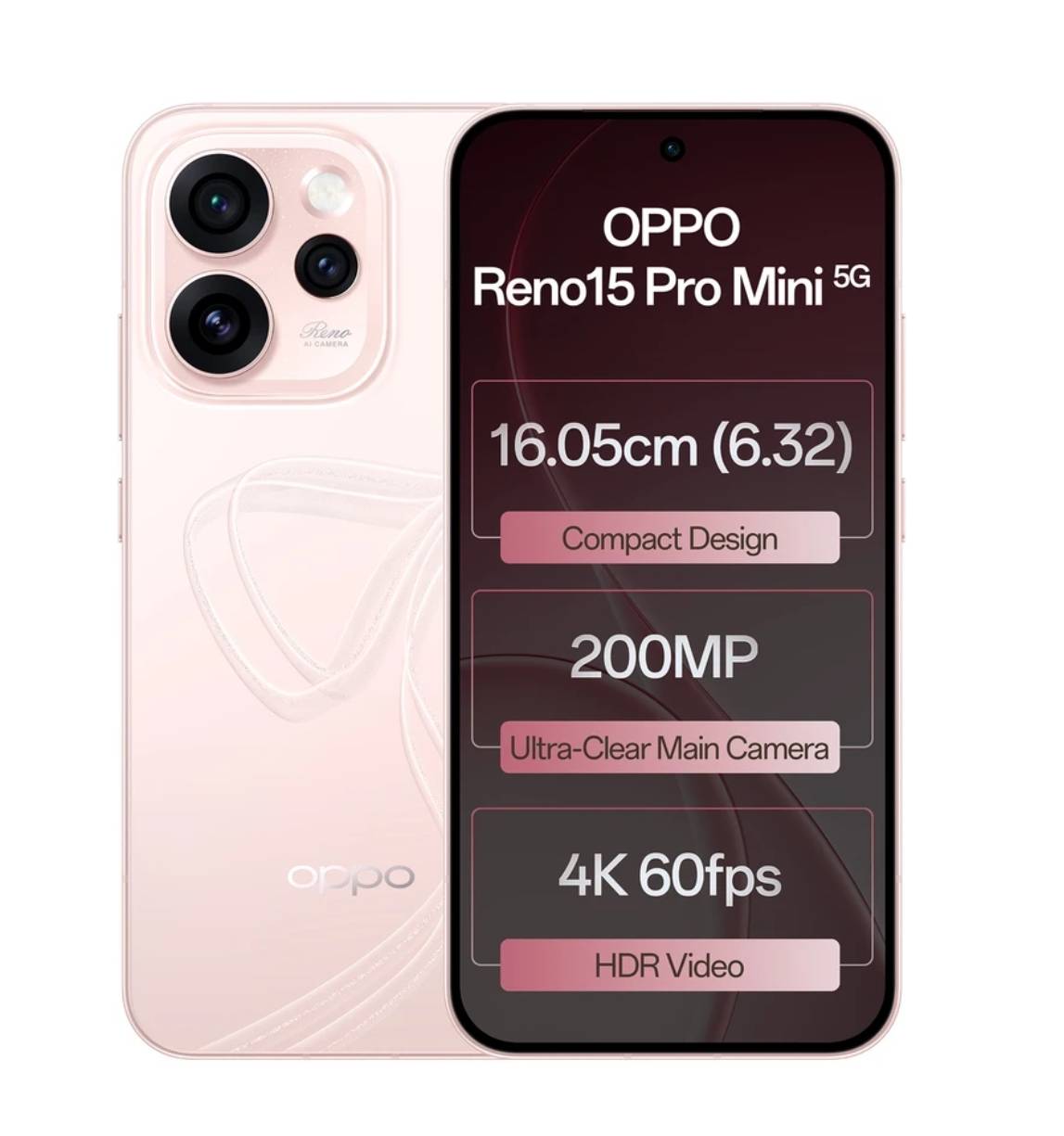 OPPO Reno 15 Pro Mini 5G smartphone with 12 GB RAM and 256 GB ROM, designed for high performance, displayed in Barabanki. - Image 2